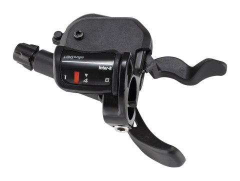 Manetka MICROSHIFT, Prawa, 8.rzędowa, Kompatybilne z Shimano, Xpress Shifter, Optyczny Wskaźnik Przełożeń, Czarna (NEW) Manetka MICROSHIFT, Prawa, 8.rzędowa, Kompatybilne z Shimano, Xpress Shifter, Optyczny Wskaźnik Przełożeń, Czarna (NEW)