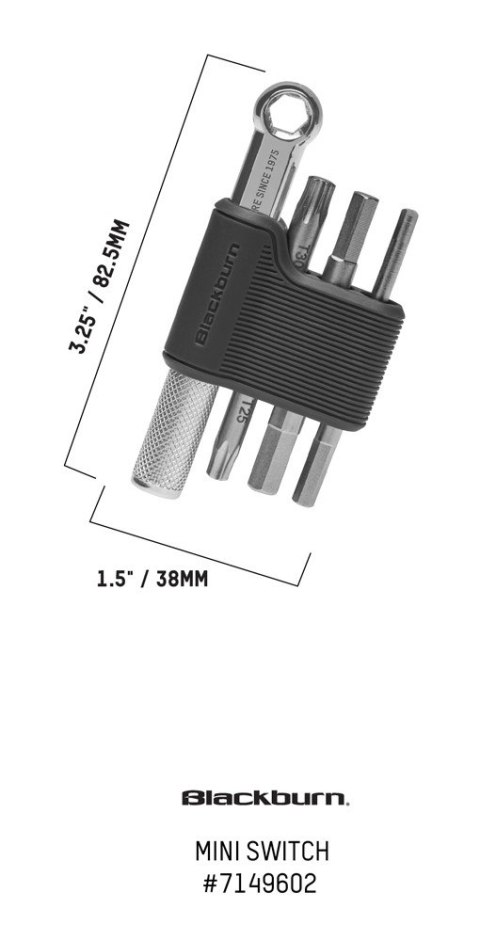 Kluczyk podręczny BLACKBURN MINI SWITCH TOOL 4 funkcje grafitowy (NEW) Kluczyk podręczny BLACKBURN MINI SWITCH TOOL 4 funkcje grafitowy (NEW)