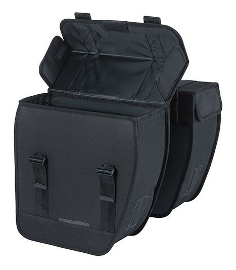 Sakwa miejska podwójna BASIL TOUR DOUBLE PANNIER BAG 28L, Universal Bridge System, wodoodporna black (NEW) Sakwa miejska podwójna BASIL TOUR DOUBLE PANNIER BAG 28L, Universal Bridge System, wodoodporna black (NEW)
