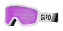 Gogle zimowe juniorskie GIRO CHICO 2.0 WHITE ZOOM (Szyba lustrzana kolorowa AMBER PINK 19-42% S2) (NEW 2023/2024)