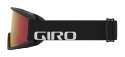 Gogle zimowe GIRO SEMI BLACK WORDMARK (Szyba lustrzana kolorowa AMBER SCARLET 19-42% S2 + Szyba kolorowa YELLOW 84% S0) (NEW 202
