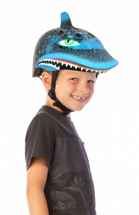 Kask dziecięcy juniorski RASKULLZ SHARK ATTAX black roz. S CHILD 5+ (50-54 cm) (NEW) Kask dziecięcy juniorski RASKULLZ SHARK ATTAX black roz. S CHILD 5+ (50-54 cm) (NEW)