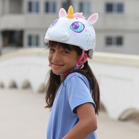Kask dziecięcy juniorski RASKULLZ SUPER UNICORNE white roz. S CHILD FS 5+ (50-54 cm) (NEW) Kask dziecięcy juniorski RASKULLZ SUPER UNICORNE white roz. S CHILD FS 5+ (50-54 cm) (NEW)