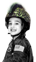 Kask dziecięcy juniorski RASKULLZ T-REX BONEZ MOHAWK black roz. S CHILD FS 5+ (50-54 cm) (NEW)