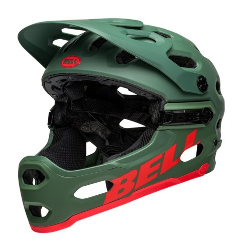 Kask full face BELL SUPER 3R MIPS matte dark green infrared roz. M (55-59 cm) (NEW). Kask full face BELL SUPER 3R MIPS matte dark green infrared roz. M (55-59 cm) (NEW).