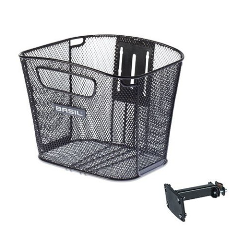 Kosz przedni na kierownicę BASIL BOLD + FIXED MOUNTED STEMHOLDER nieodpinany stalowy czarny (NEW) Kosz przedni na kierownicę BASIL BOLD + FIXED MOUNTED STEMHOLDER nieodpinany stalowy czarny (NEW)