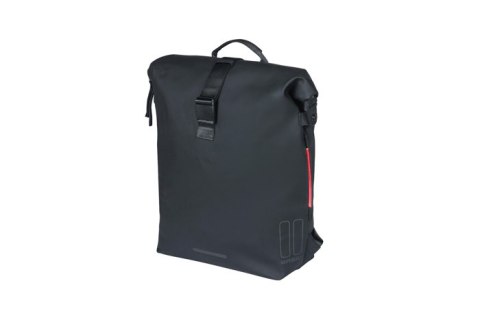 Plecak/Sakwa rowerowa BASIL SOHO BACKPACK NORDLICHT17L, mocowanie na haki Hook-On System, wodoodporny poliester, oświetlenie, ni Plecak/Sakwa rowerowa BASIL SOHO BACKPACK NORDLICHT17L, mocowanie na haki Hook-On System, wodoodporny poliester, oświetlenie, ni