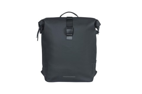 Plecak/Sakwa rowerowa BASIL SOHO BACKPACK NORDLICHT17L, mocowanie na haki Hook-On System, wodoodporny poliester, oświetlenie, ni Plecak/Sakwa rowerowa BASIL SOHO BACKPACK NORDLICHT17L, mocowanie na haki Hook-On System, wodoodporny poliester, oświetlenie, ni