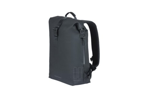 Plecak/Sakwa rowerowa BASIL SOHO BACKPACK NORDLICHT17L, mocowanie na haki Hook-On System, wodoodporny poliester, oświetlenie, ni Plecak/Sakwa rowerowa BASIL SOHO BACKPACK NORDLICHT17L, mocowanie na haki Hook-On System, wodoodporny poliester, oświetlenie, ni