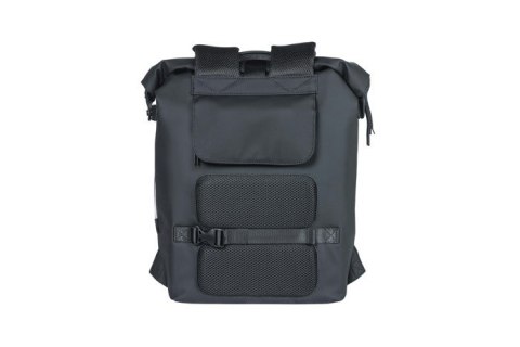Plecak/Sakwa rowerowa BASIL SOHO BACKPACK NORDLICHT17L, mocowanie na haki Hook-On System, wodoodporny poliester, oświetlenie, ni Plecak/Sakwa rowerowa BASIL SOHO BACKPACK NORDLICHT17L, mocowanie na haki Hook-On System, wodoodporny poliester, oświetlenie, ni