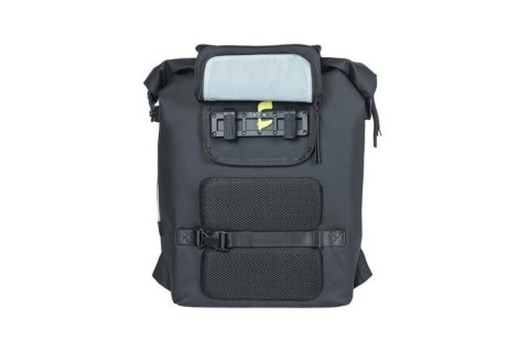 Plecak/Sakwa rowerowa BASIL SOHO BACKPACK NORDLICHT17L, mocowanie na haki Hook-On System, wodoodporny poliester, oświetlenie, ni Plecak/Sakwa rowerowa BASIL SOHO BACKPACK NORDLICHT17L, mocowanie na haki Hook-On System, wodoodporny poliester, oświetlenie, ni
