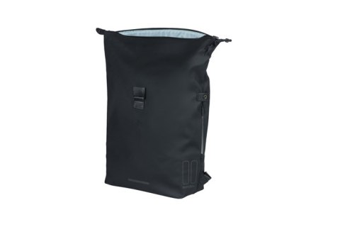 Plecak/Sakwa rowerowa BASIL SOHO BACKPACK NORDLICHT17L, mocowanie na haki Hook-On System, wodoodporny poliester, oświetlenie, ni Plecak/Sakwa rowerowa BASIL SOHO BACKPACK NORDLICHT17L, mocowanie na haki Hook-On System, wodoodporny poliester, oświetlenie, ni