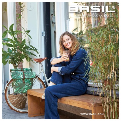 Sakwa miejska podwójna BASIL EVER-GREEN DOUBLE PANNIER BAG 28-32L, Universal Bridge System, wodoodporna sandshell beige (NEW) Sakwa miejska podwójna BASIL EVER-GREEN DOUBLE PANNIER BAG 28-32L, Universal Bridge System, wodoodporna sandshell beige (NEW)