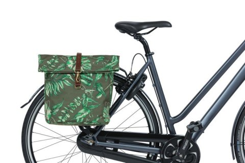 Sakwa miejska podwójna BASIL EVER-GREEN DOUBLE PANNIER BAG 28-32L, Universal Bridge System, wodoodporna thyme green (NEW) Sakwa miejska podwójna BASIL EVER-GREEN DOUBLE PANNIER BAG 28-32L, Universal Bridge System, wodoodporna thyme green (NEW)