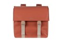 Sakwa miejska podwójna BASIL URBAN LOAD DOUBLE PANNIER BAG 48-53L, Universal Bridge System, 100% wodoodporna, terra red/rose (NE