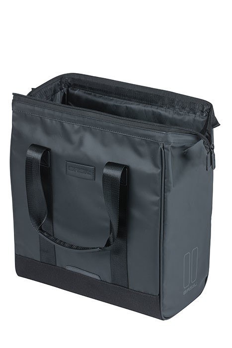 Sakwa miejska pojedyncza BASIL GRAND TARPAULIN BICYCLE SHOPPER 23L, Hook On System, wodoodporna black (NEW) Sakwa miejska pojedyncza BASIL GRAND TARPAULIN BICYCLE SHOPPER 23L, Hook On System, wodoodporna black (NEW)