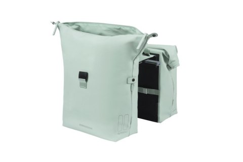 Sakwa podwójna BASIL SOHO DOUBLE PANNIER BAG NORDLICHT MIK, MIK System (ready to go) 41L 100% wodoodporna pastel green oświetlen Sakwa podwójna BASIL SOHO DOUBLE PANNIER BAG NORDLICHT MIK, MIK System (ready to go) 41L 100% wodoodporna pastel green oświetlen