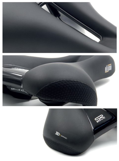 Siodło SELLEROYAL ELLIPSE MODERATE 60st. żelowe + elastomery, ergonomiczny kanał, unisex 474g (NEW) Siodło SELLEROYAL ELLIPSE MODERATE 60st. żelowe + elastomery, ergonomiczny kanał, unisex 474g (NEW)