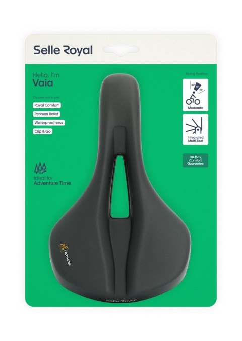 Siodło SELLEROYAL VAIA MODERATE 60st. żelowe, ergonomiczny kanał, unisex, 406g (NEW)