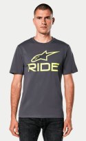 T-shirt ALPINESTARS RIDE 4.0 CSF TEE, Charcoal/Lime/Black - roz. XXL (NEW)