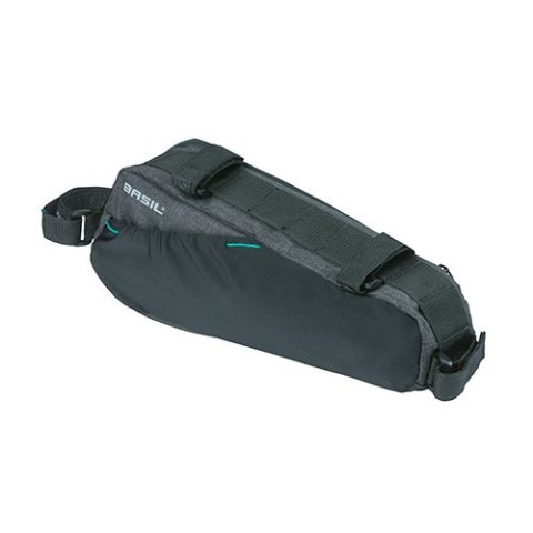 Torebka podsiodłowa BASIL DISCOVERY 365D FRAME BAG M 1.8L, mocowanie na paski, wodoodporna black melee (NEW) Torebka podsiodłowa BASIL DISCOVERY 365D FRAME BAG M 1.8L, mocowanie na paski, wodoodporna black melee (NEW)