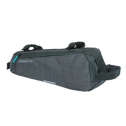 Torebka podsiodłowa BASIL DISCOVERY 365D FRAME BAG M 1.8L, mocowanie na paski, wodoodporna black melee (NEW) Torebka podsiodłowa BASIL DISCOVERY 365D FRAME BAG M 1.8L, mocowanie na paski, wodoodporna black melee (NEW)