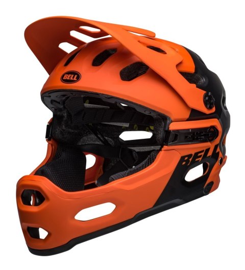 Kask full face BELL SUPER 3R MIPS matte orange black roz. S (52-56 cm) (NEW). Kask full face BELL SUPER 3R MIPS matte orange black roz. S (52-56 cm) (NEW).