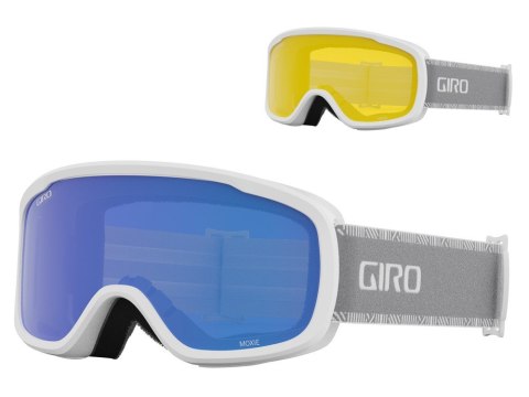 Gogle zimowe GIRO MOXIE WHITE GREY CHUTE (szyba GREY COBALT 8-18% S3 + YELLOW 77% S1) (NEW 2024/2025) Gogle zimowe GIRO MOXIE WHITE GREY CHUTE (szyba GREY COBALT 8-18% S3 + YELLOW 77% S1) (NEW 2024/2025)