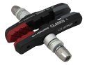 Klocki hamulcowe CLARKS CPS301, 72mm, Warunki Suche i Mokre, MTB, V-brake, Czerwono-czarno-szare
