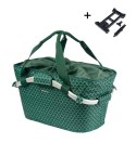 Kosz na bagażnik BASIL FLAIR CARRY ALL REAR BASKET, MIK z adapterem do mocowania (ready to go), 22L, Wodoodporna, Green (NEW 202