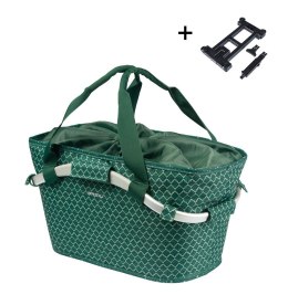 Kosz na bagażnik BASIL FLAIR CARRY ALL REAR BASKET, MIK z adapterem do mocowania (ready to go), 22L, Wodoodporna, Green (NEW 202