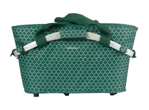 Kosz na bagażnik BASIL FLAIR CARRY ALL REAR BASKET, MIK z adapterem do mocowania (ready to go), 22L, Wodoodporna, Green (NEW 202 Kosz na bagażnik BASIL FLAIR CARRY ALL REAR BASKET, MIK z adapterem do mocowania (ready to go), 22L, Wodoodporna, Green (NEW 202
