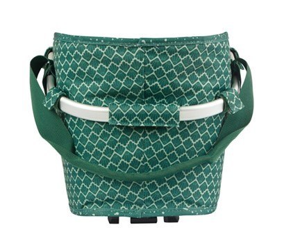 Kosz na bagażnik BASIL FLAIR CARRY ALL REAR BASKET, MIK z adapterem do mocowania (ready to go), 22L, Wodoodporna, Green (NEW 202 Kosz na bagażnik BASIL FLAIR CARRY ALL REAR BASKET, MIK z adapterem do mocowania (ready to go), 22L, Wodoodporna, Green (NEW 202