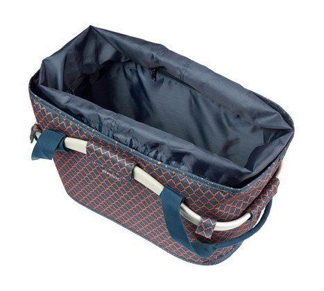 Kosz na bagażnik BASIL FLAIR CARRY ALL REAR BASKET, MIK z adapterem do mocowania (ready to go), 22L, Wodoodporna, Navy (NEW 2025 Kosz na bagażnik BASIL FLAIR CARRY ALL REAR BASKET, MIK z adapterem do mocowania (ready to go), 22L, Wodoodporna, Navy (NEW 2025