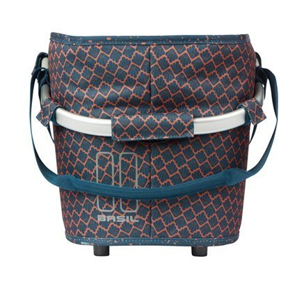 Kosz na bagażnik BASIL FLAIR CARRY ALL REAR BASKET, MIK z adapterem do mocowania (ready to go), 22L, Wodoodporna, Navy (NEW 2025 Kosz na bagażnik BASIL FLAIR CARRY ALL REAR BASKET, MIK z adapterem do mocowania (ready to go), 22L, Wodoodporna, Navy (NEW 2025