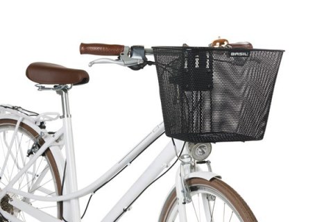 Kosz na kierownicę BASIL BILBAO, Fixed ze wspornikiem do mocowania na główce ramy 22-25,4mm Ø, Stalowy, Czarny (NEW 2025) Kosz na kierownicę BASIL BILBAO, Fixed ze wspornikiem do mocowania na główce ramy 22-25,4mm Ø, Stalowy, Czarny (NEW 2025)