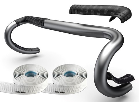 Owijka 2.5mm + wkładki piankowe na kierownicę SELLE ITALIA Shock Absorber kit, Biała (NEW) Owijka 2.5mm + wkładki piankowe na kierownicę SELLE ITALIA Shock Absorber kit, Biała (NEW)
