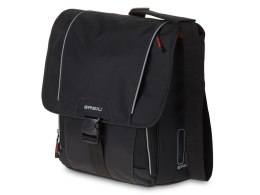 Sakwa miejska pojedyncza BASIL SPORT DESIGN COMMUTER BAG 18L, tablet/notebook, Hook On System, wodoodporna black (NEW)