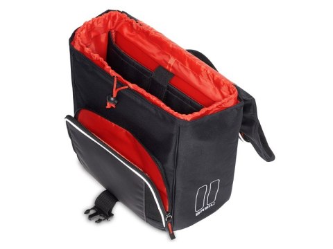 Sakwa miejska pojedyncza BASIL SPORT DESIGN COMMUTER BAG 18L, tablet/notebook, Hook On System, wodoodporna black (NEW) Sakwa miejska pojedyncza BASIL SPORT DESIGN COMMUTER BAG 18L, tablet/notebook, Hook On System, wodoodporna black (NEW)