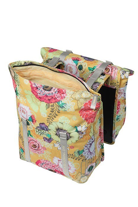 Sakwa podwójna na bagażnik BASIL BLOOM FIELD DOUBLE PANNIER BAG 28-35L, Universal Bridge System, honey yellow (NEW) Sakwa podwójna na bagażnik BASIL BLOOM FIELD DOUBLE PANNIER BAG 28-35L, Universal Bridge System, honey yellow (NEW)