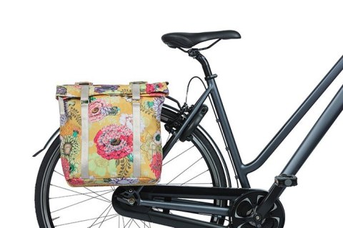 Sakwa podwójna na bagażnik BASIL BLOOM FIELD DOUBLE PANNIER BAG 28-35L, Universal Bridge System, honey yellow (NEW) Sakwa podwójna na bagażnik BASIL BLOOM FIELD DOUBLE PANNIER BAG 28-35L, Universal Bridge System, honey yellow (NEW)