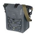 Sakwa pojedyncza BASIL NAVIGATOR STORM SINGLE PANNIER BAG MIK SIDE M 12-15 L, MIK System (ready to go) wodoodporna grey black (