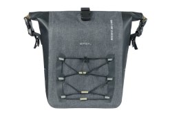 Sakwa pojedyncza BASIL NAVIGATOR STORM SINGLE PANNIER BAG MIK SIDE M 12-15 L, MIK System (ready to go) wodoodporna grey black (