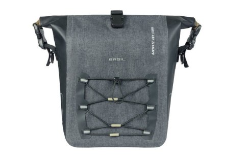 Sakwa pojedyncza BASIL NAVIGATOR STORM SINGLE PANNIER BAG MIK SIDE M 12-15 L, MIK System (ready to go) wodoodporna grey black ( Sakwa pojedyncza BASIL NAVIGATOR STORM SINGLE PANNIER BAG MIK SIDE M 12-15 L, MIK System (ready to go) wodoodporna grey black (