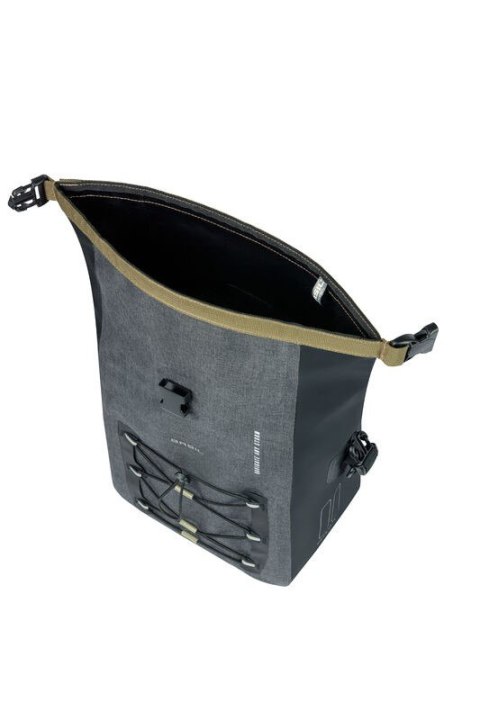 Sakwa pojedyncza BASIL NAVIGATOR STORM SINGLE PANNIER BAG MIK SIDE M 12-15 L, MIK System (ready to go) wodoodporna grey black ( Sakwa pojedyncza BASIL NAVIGATOR STORM SINGLE PANNIER BAG MIK SIDE M 12-15 L, MIK System (ready to go) wodoodporna grey black (
