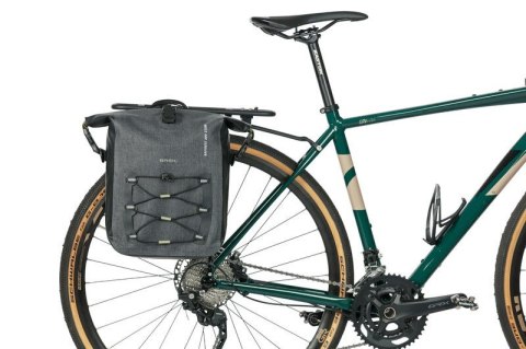 Sakwa pojedyncza BASIL NAVIGATOR STORM SINGLE PANNIER BAG MIK SIDE M 12-15 L, MIK System (ready to go) wodoodporna grey black ( Sakwa pojedyncza BASIL NAVIGATOR STORM SINGLE PANNIER BAG MIK SIDE M 12-15 L, MIK System (ready to go) wodoodporna grey black (