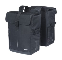 Sakwy BASIL MOVE DOUBLE BICYCLE BAG, UNIVERSAL BRIDGE, 30L, Wodoodporna, Black (NEW 2025)