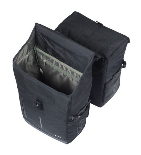 Sakwy BASIL MOVE DOUBLE BICYCLE BAG, UNIVERSAL BRIDGE, 30L, Wodoodporna, Black (NEW 2025) Sakwy BASIL MOVE DOUBLE BICYCLE BAG, UNIVERSAL BRIDGE, 30L, Wodoodporna, Black (NEW 2025)