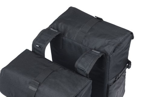 Sakwy BASIL MOVE DOUBLE BICYCLE BAG, UNIVERSAL BRIDGE, 30L, Wodoodporna, Black (NEW 2025) Sakwy BASIL MOVE DOUBLE BICYCLE BAG, UNIVERSAL BRIDGE, 30L, Wodoodporna, Black (NEW 2025)