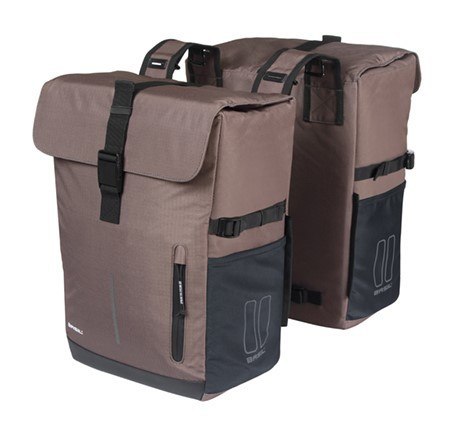 Sakwy BASIL MOVE DOUBLE BICYCLE BAG, UNIVERSAL BRIDGE, 30L, Wodoodporna, Brown (NEW 2025) Sakwy BASIL MOVE DOUBLE BICYCLE BAG, UNIVERSAL BRIDGE, 30L, Wodoodporna, Brown (NEW 2025)